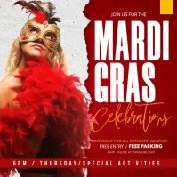 mardi gras, fat Tuesday Quadrat (1:1) template