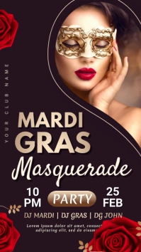mardi gras,mardigras , event, festival Instagram Story template