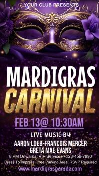 mardi gras,mardigras,carnival,event Instagram-Story template