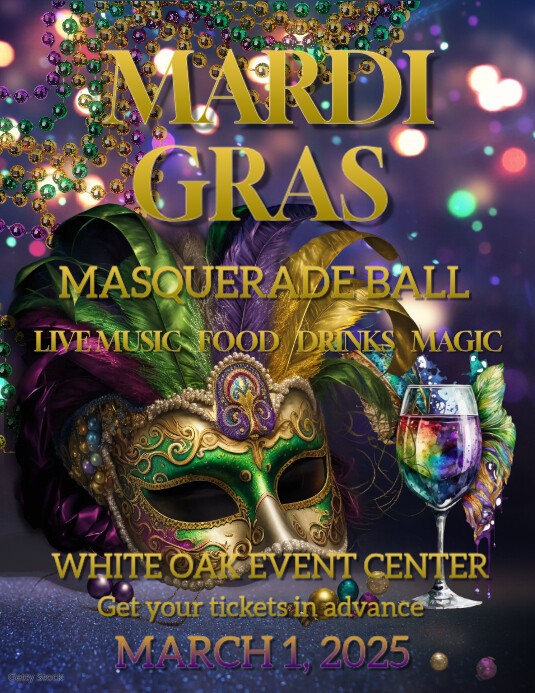 Mardi Gras (US Letter) Template PosterMyWall Mardi Gras (US Letter) Template PosterMyWall