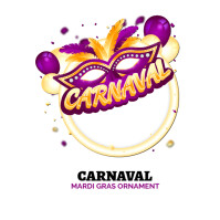 Mardi gras carnaval logo template