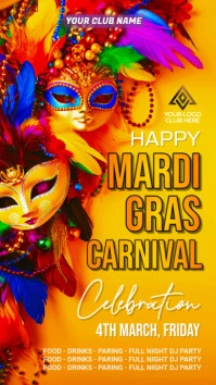 Mardi Gras Carnival Instragram  Instagram Story template