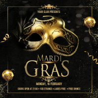 Mardi Gras Pos Instagram template