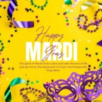 mardi gras Instagram Post template