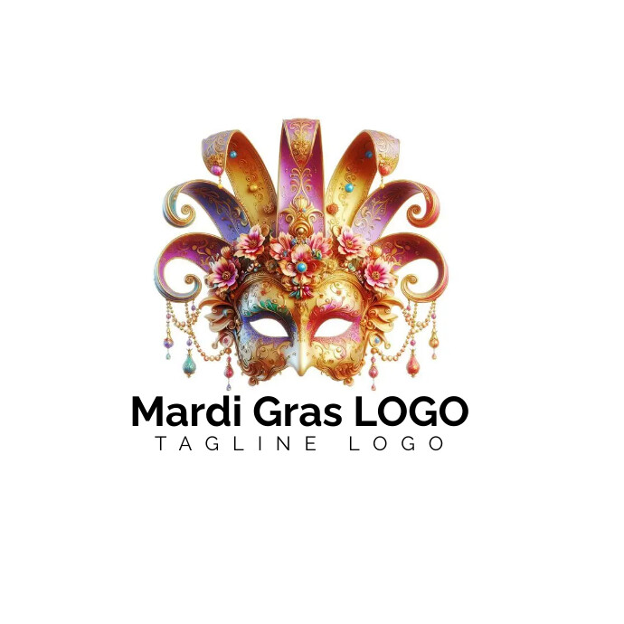 Mardi Gras 徽标 template