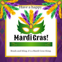 Mardi gras Instagram Plasing template
