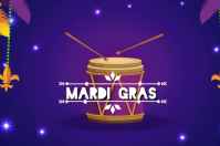 Mardi gras Etiket template