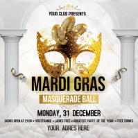 Mardi Gras Instagram Post template