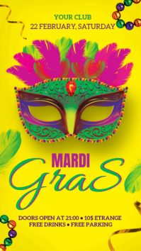 Mardi Gras Digital Display (9:16) template