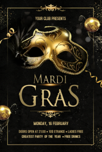 Mardi Gras Spanduk 4' × 6' template