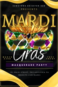 Mardi gras Tumblr Graphic template