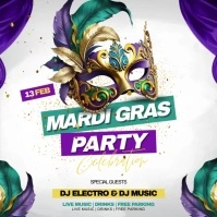 mardi gras Instagram-bericht template