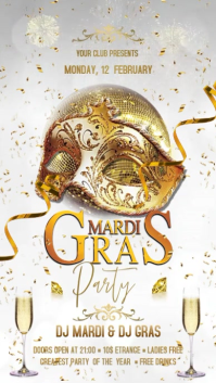 Mardi Gras Digital Display (9:16) template
