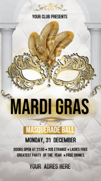 Mardi Gras Digital Display (9:16) template