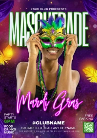 mardi gras A5 template
