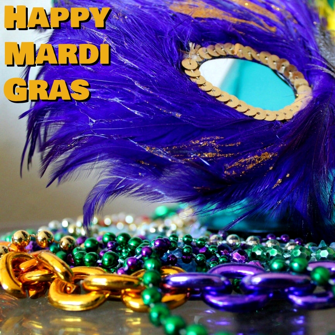 mardi gras Albumhoes template