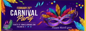 Mardi gras Facebook cover Facebook-coverfoto template