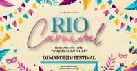 Mardi GRAS FESTIVAL carnival facebook shared template