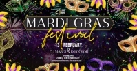 Mardi GRAS FESTIVAL carnival TEMPLATE Facebook Shared Image