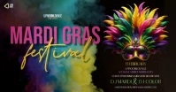 Mardi GRAS FESTIVAL carnival TEMPLATE Obraz udostępniany na Facebooku