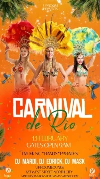 Mardi GRAS FESTIVAL carnival TEMPLATE Instagram Story