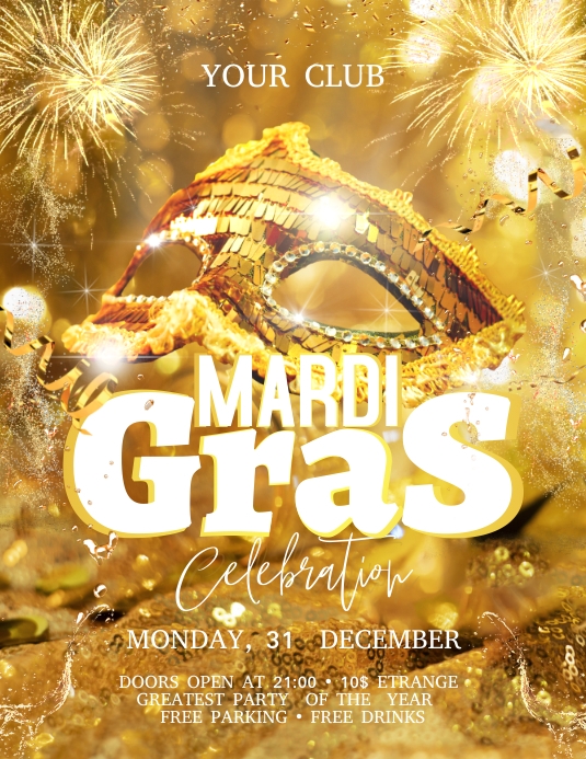 Mardi Gras Flyer Template PosterMyWall Mardi Gras Flyer Template PosterMyWall