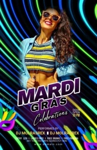 Mardi Gras Flyer Tabloid template