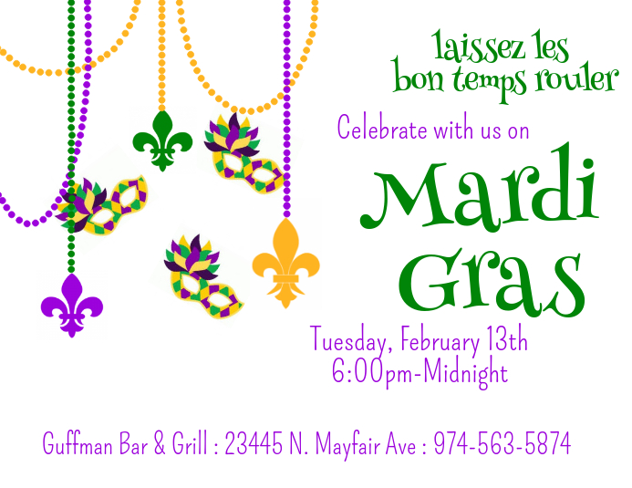 mardi gras template postermywall