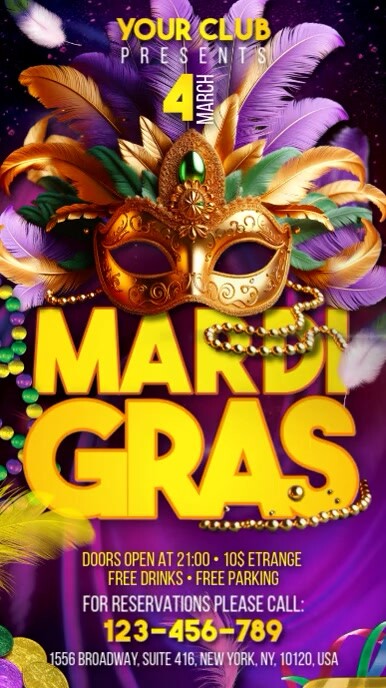 Mardi Gras Instagram Story Indaba yaku-Instagram template