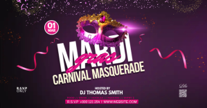 Mardi Gras Masquerade Reklama na Facebooka template