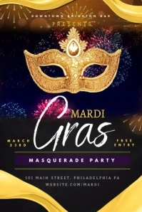 mardi gras party Illustration Tumblr template