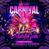 mardi gras party flyer template Pos Instagram