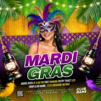 mardi gras party instagram post template