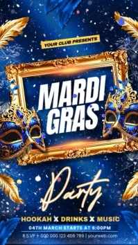 mardi gras party instagram story template
