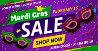 MARDI GRAS SALE BANNER Facebook Shared Image template