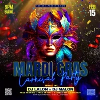 Mardi gras video poster Iphosti le-Instagram template