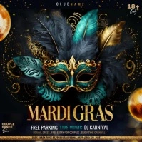 Mardi Grass Instagram post template