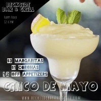 Margarita Cinco De Mayo Video Cuadrado (1:1) template