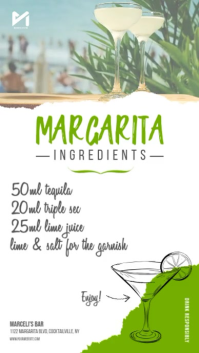 Margarita Cocktail Recipe Ad Video Digital Display 9:16 Instagram-Story template