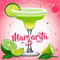 Margarita Day, National Margarita Day Flyer Instagram-Beitrag template
