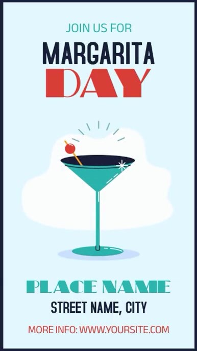 Margarita Day Instagram TikTok Video Reel Ad template