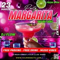 margarita party flyer Cuadrado (1:1) template