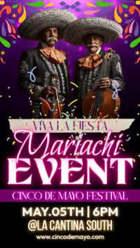 Noir Cinco de Mayo Mariachi Event Instagram Reel Template