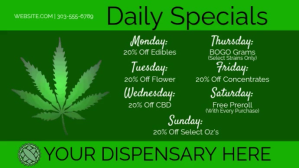 Marijuana Video Digital Display (16:9) template