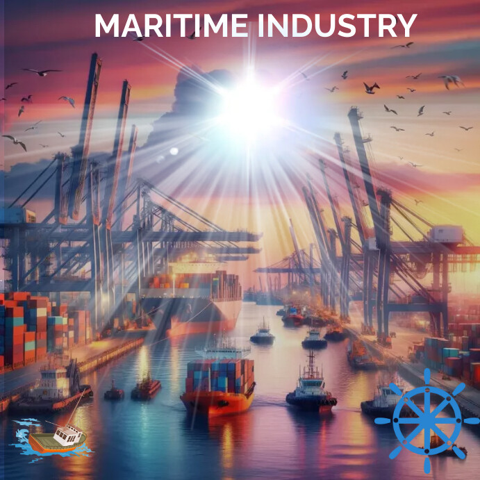 Marina, Maritime Industry Instagram Post template