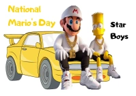 Mario's Day Star Boy Postcard template