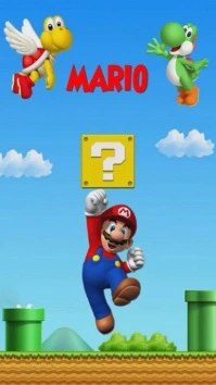 MARIO BIRTHDAY INVITATION VIDEO Digital Display (9:16) template