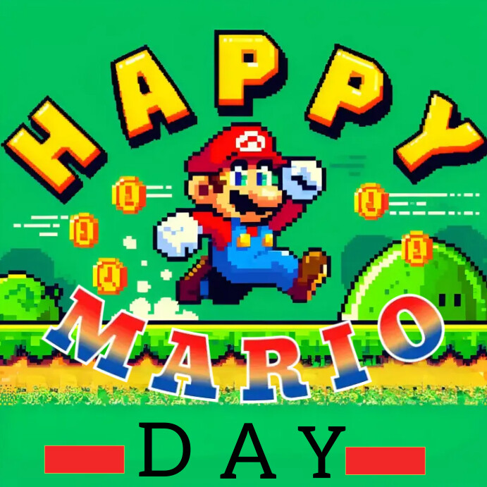 Mario Day Template | PosterMyWall