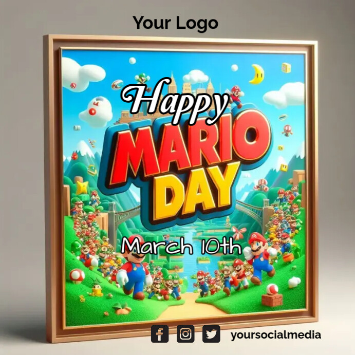 Mario Day Poster Template | PosterMyWall