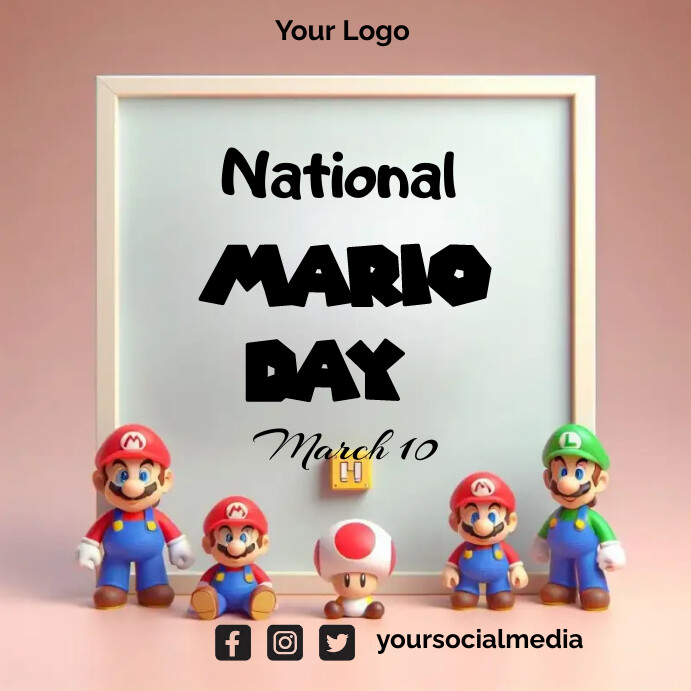Mario Day Template | PosterMyWall